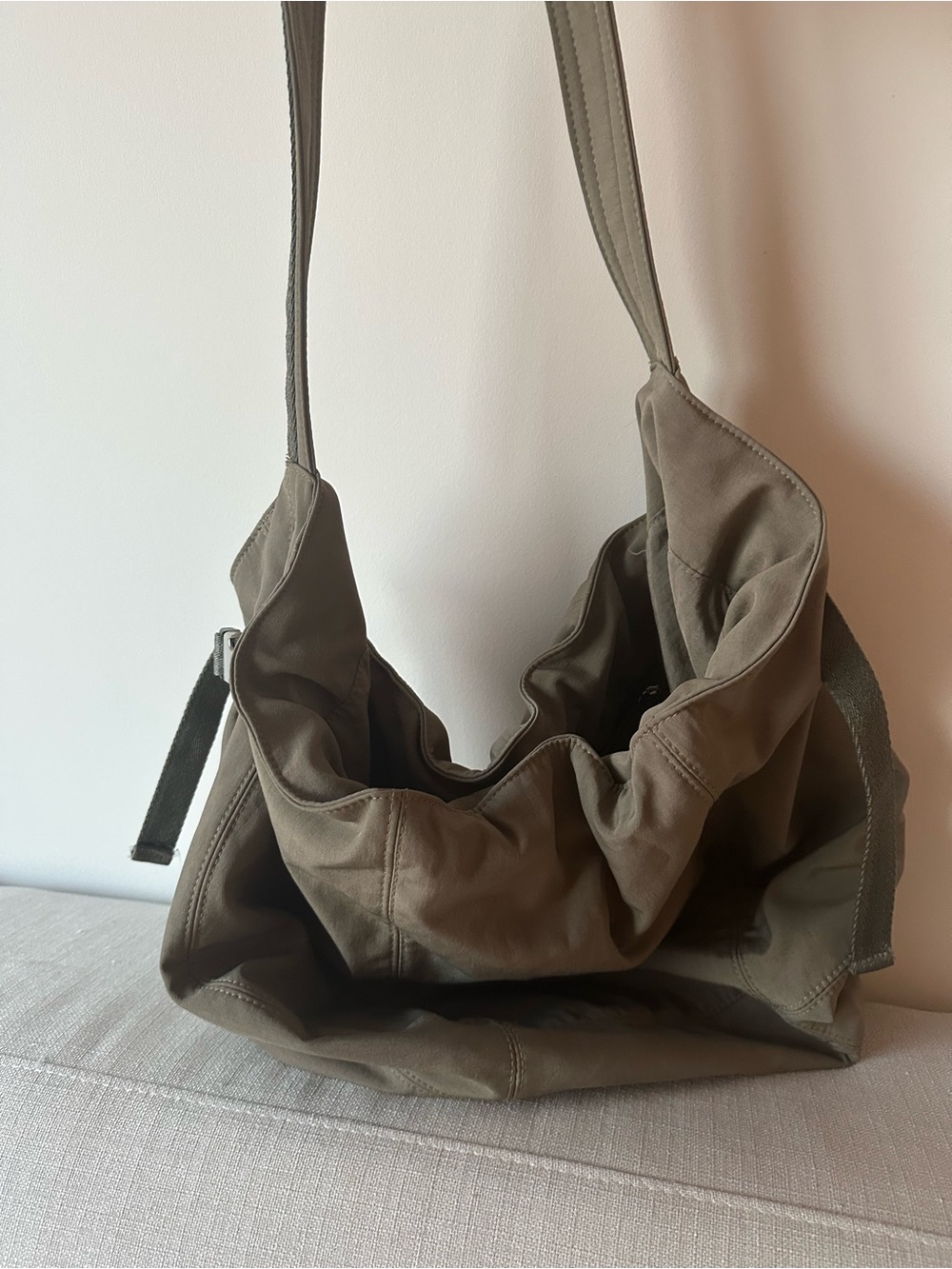 Zara Everyday Army Green Shoulder Bag